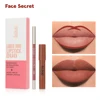 Face Secret Matte Lipstick&lip Liner Set 7 Colors Waterproof Lip Liner High Pigmented Slim Long Lasting Lip Gloss 1
