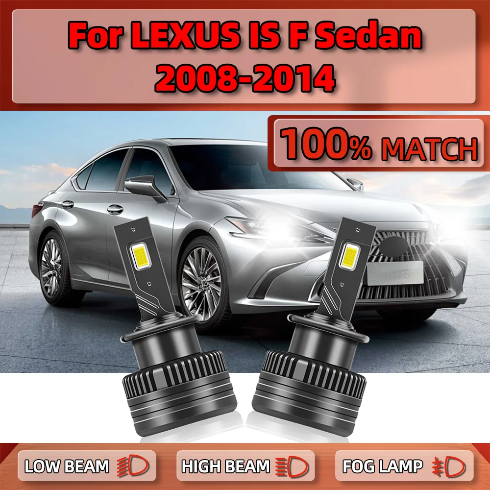 

LED Headlight Bulbs 25000LM Turbo Car Light 12V 6000K Xenon Headlamps For LEXUS IS F Sedan 2008 2009 2010 2011 2012 2013 2014