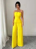 Kristen Zippers Crop Top Pant Set 1