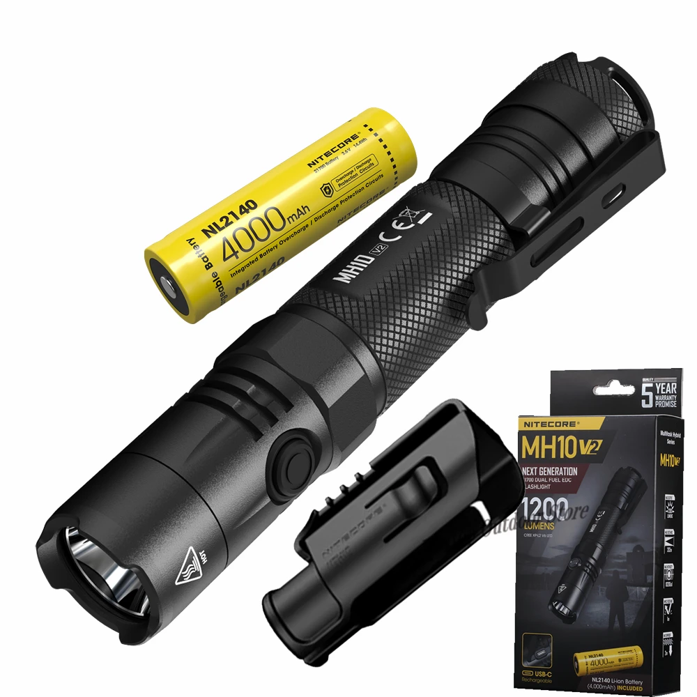 

Фонарик NITECORE MH10 V2 аккумуляторный, 21700 лм, 202 м, 4000 мАч