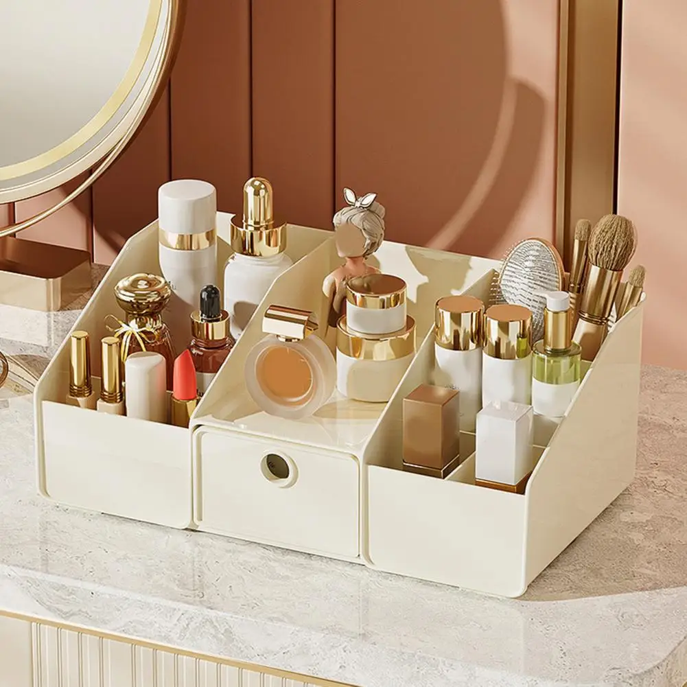 

Makeup Organizer Versatile Cosmetic Stationary Storage Box with Drawers for Office Home Organization Multi-functional Storage