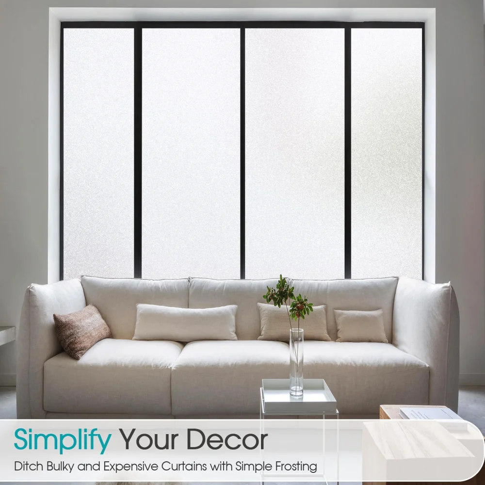 FANCY FIX Translucent frosted glass privacy film Static attraction Can be used for glass doors office home window decoration