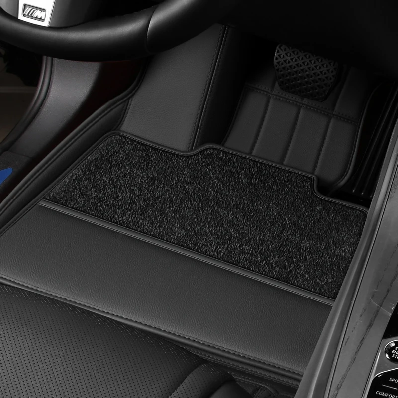 맞춤형 자동차 액세서리 인조 가죽 플로어 매트 BMW 시리즈 BMW 1 3 6 7 X3 X5 X1 미니 e46 e60 e39용 친환경 소재