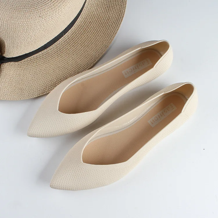 2023 women Fashion Slip on Mesh Loafers Ballet Casual Flat Women Soft Bottom Moccasin Pointed Toe Boat Shoes Chaussure 3