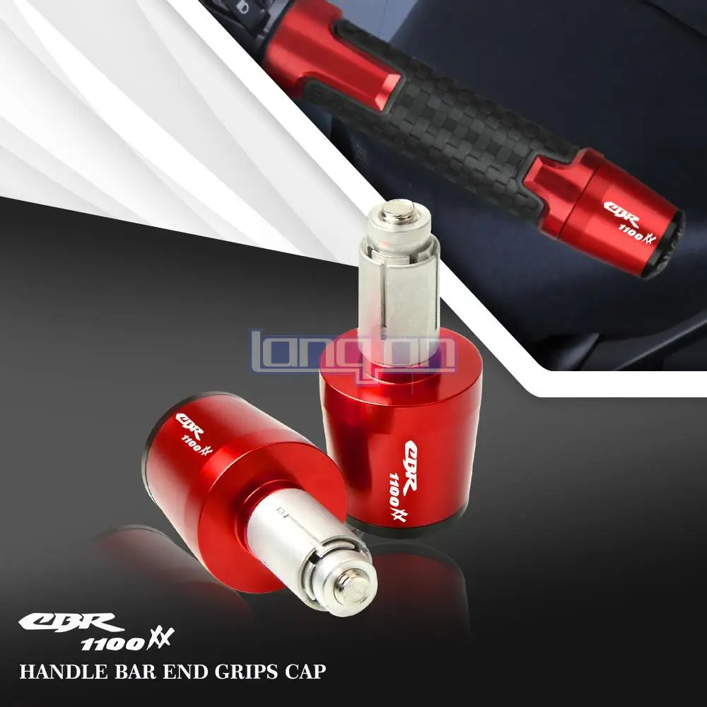 

FOR HONDA CBR1100XX CBR 1100 XX 1997-2007 CBR 1100XX 7/8"22MM Motorcycle Accessories Handlebar Handle Bar End Grips Cap Aluminum