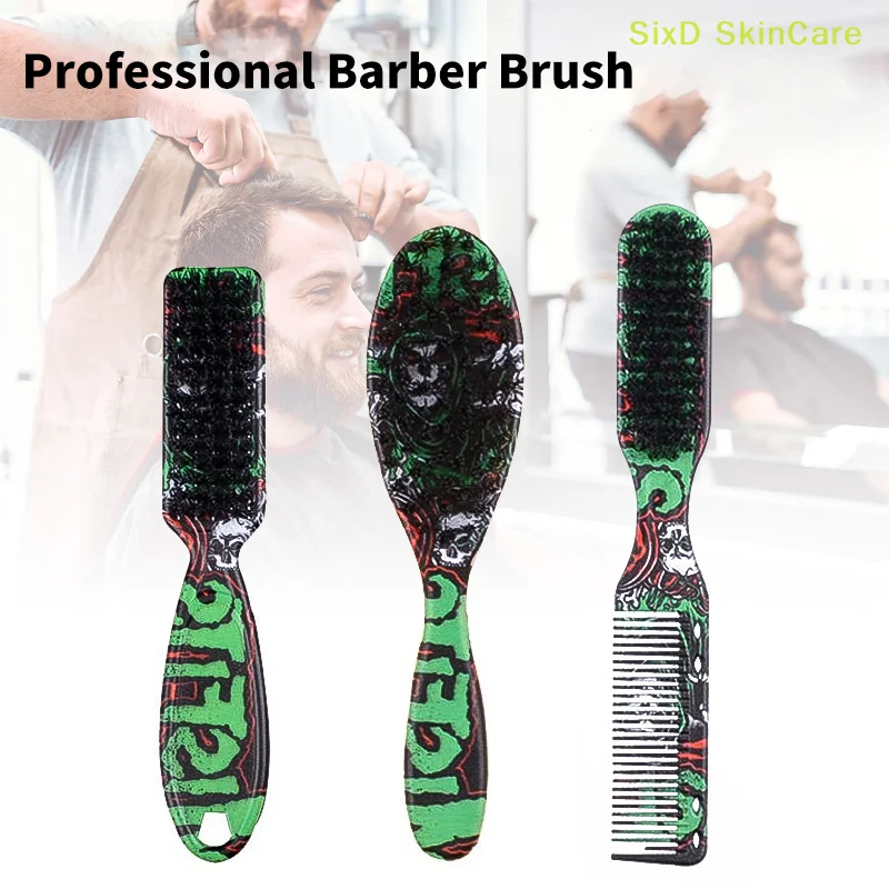 

New Type Double-sided Professional Barber Neck Brush Comb Shaving Beard Salon Carving Duster Cleaning Brush Hair Cutting Comb