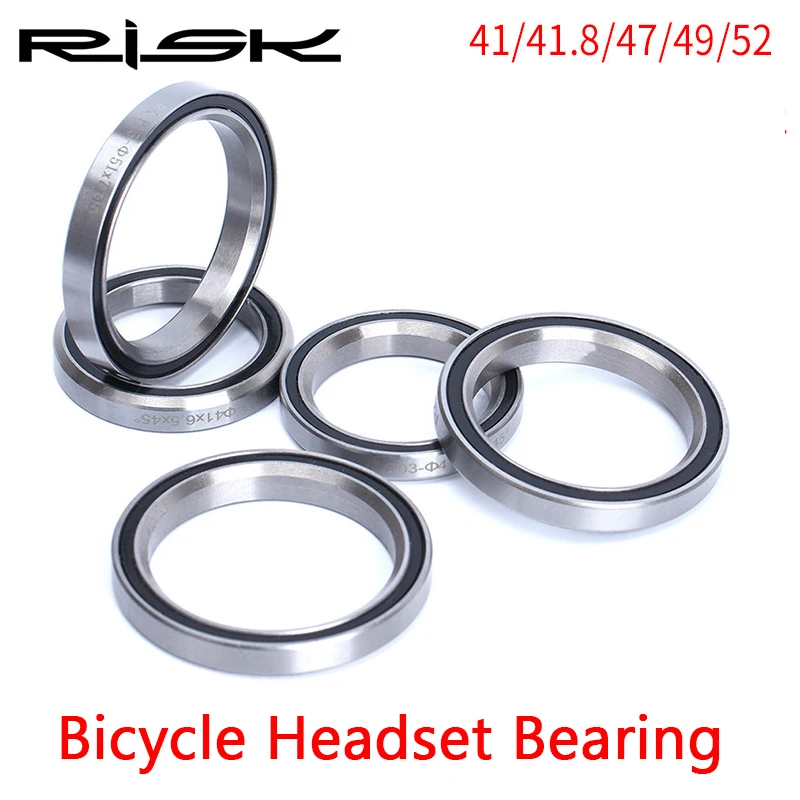 

RISK Bicycle Headset Bearing for 28.6/44/30mm Mountain Road Bike Integrated External Headsets Repair Parts 41/41.8/47/49/51/52mm
