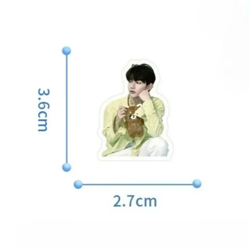 104Pcs 높은 외모 한국 연예인 그룹 Zhang Hao DIY 장식 데칼 노트북 전화 노트북 기타 스케이트 보드 팬 선물