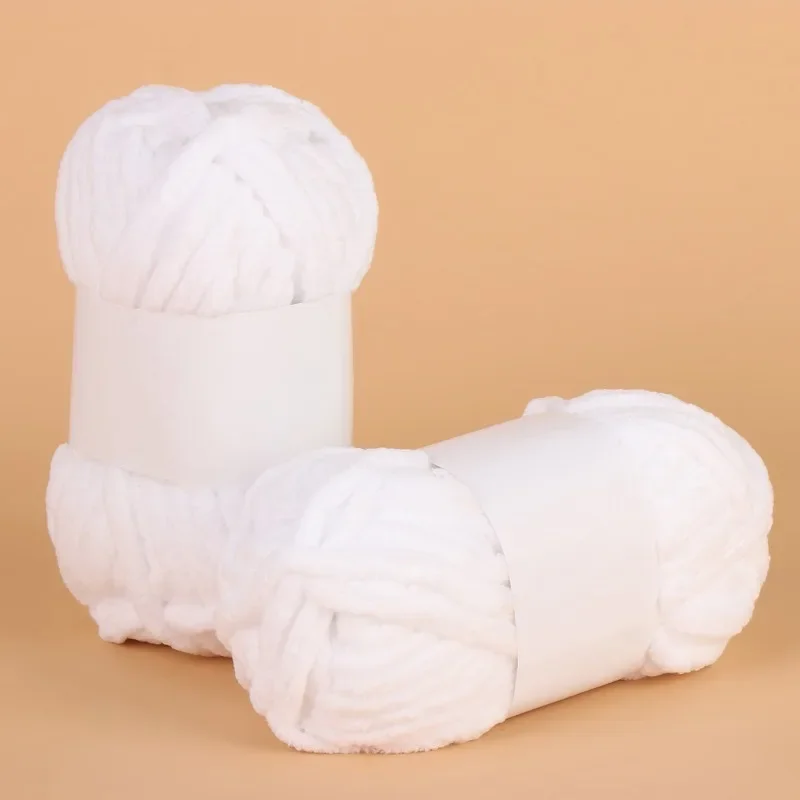 두꺼운 벨벳 털실 수제 DIY 뜨게 털실,  스카프 모자, 부드러운 셔닐 털실, 니트 털실, 50g
