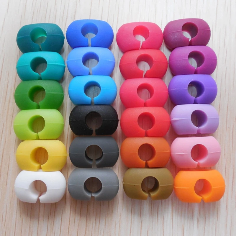 8/12/24 Colors Wine Glass Markers Silicone Drink Glass Tags Identification Cup Labels Signs for Party Bar P15F