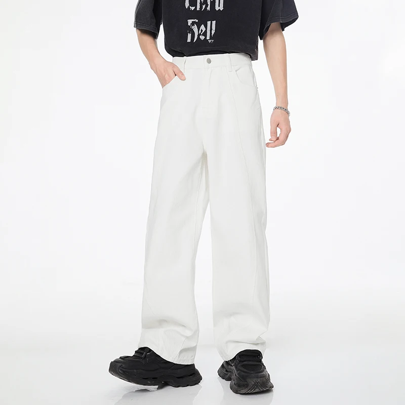 Men's Trousers High Street American Hip Hop Straight Jeans Classic Retro Versatile Trendy Couple's Same Style Men's Jeans