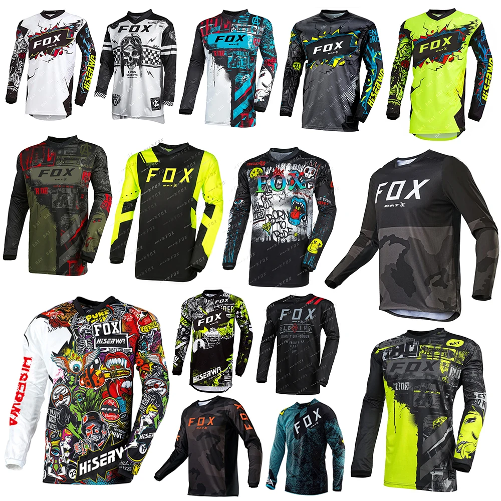 

Long Sleeve Motocross Cycling Jersey BAT FOX Downhill T-Shirt Mountain Bike Shirts Motorcycle Enduro MTB Clothing ropa ciclismo