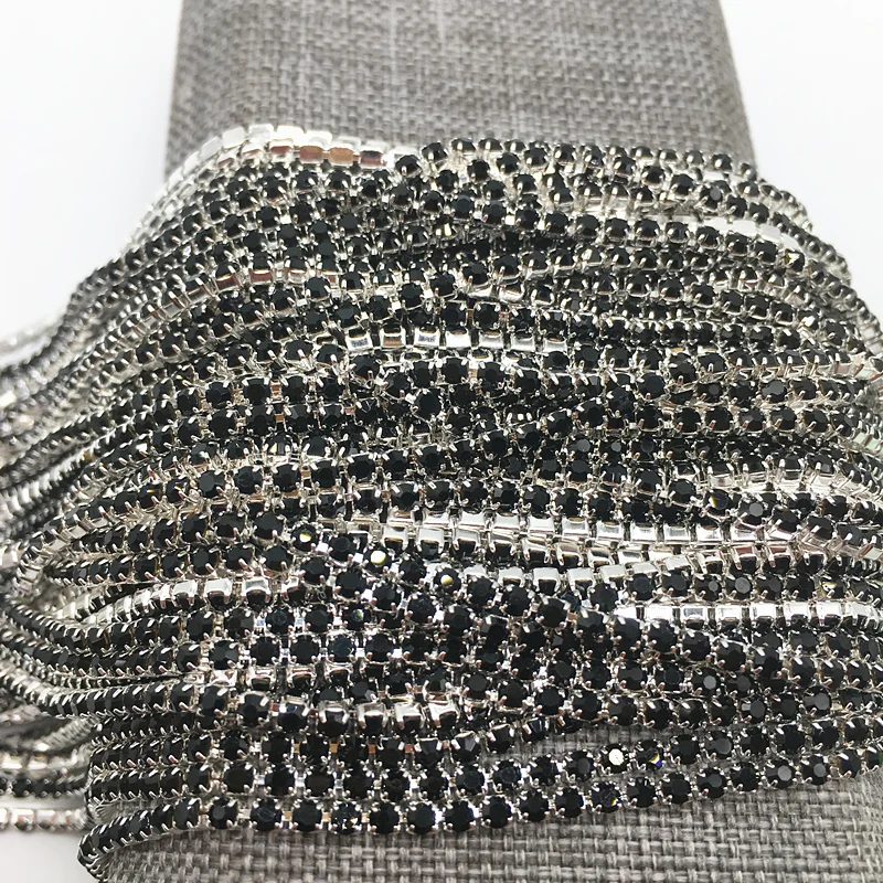 Elegant SS6 2mm Crystal Rhinestone Cup Chain for Jewelry and Fashion DIY Projects