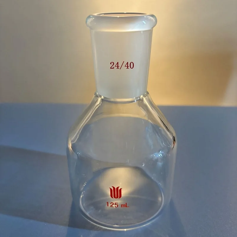 Bottle Shaped Reaction Bottle Grinding Joint 24/40 Capacity 50mL 125mL 250mL Borosilicate glass N14 SYNTHWARE