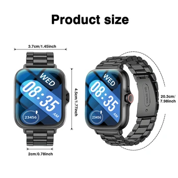 Smart Watch Compatible for iPhone & Android, Wireless Call, HD Touch Screen Fitness Tracker with Pedometer, Step Tracker, Music,Weather Display,Wireless Smartwatch for Men & Women 4