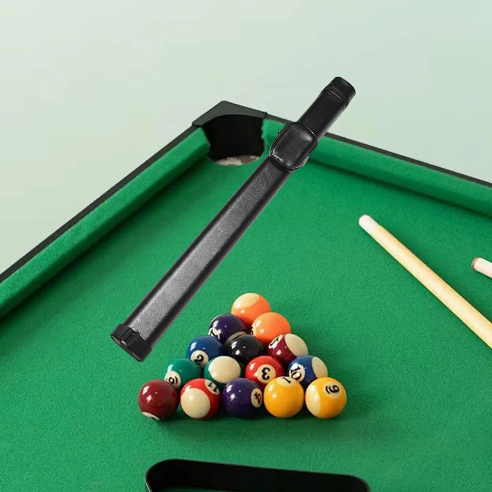 Billiards Pool Cue Case Container with Side Pocket for Split Cue with Adjustable Shoulder Strap for Snooker Club Travel Outdoor