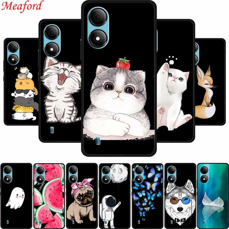 Cute Cartoon Cat Black Silicone Soft Phone Case - Stylish Protective Back Cover