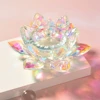 Nail Dappen Dish with Lid for Acrylic Nails Lotus Crystal Glass Nail Monomer Liquid Acrylic Powder Holder Nail Cup Jar Container 4
