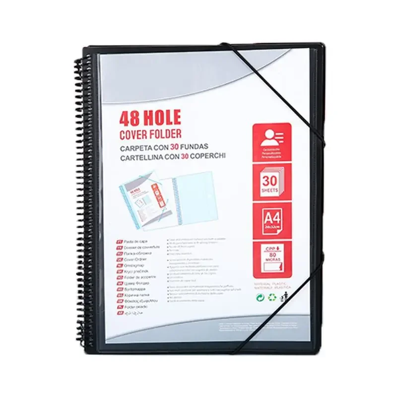 24 Pocket Folder Wallet Bag Documents Organizer File Pouch Bill Folder Document Folders Organizer School Office Binder - 5