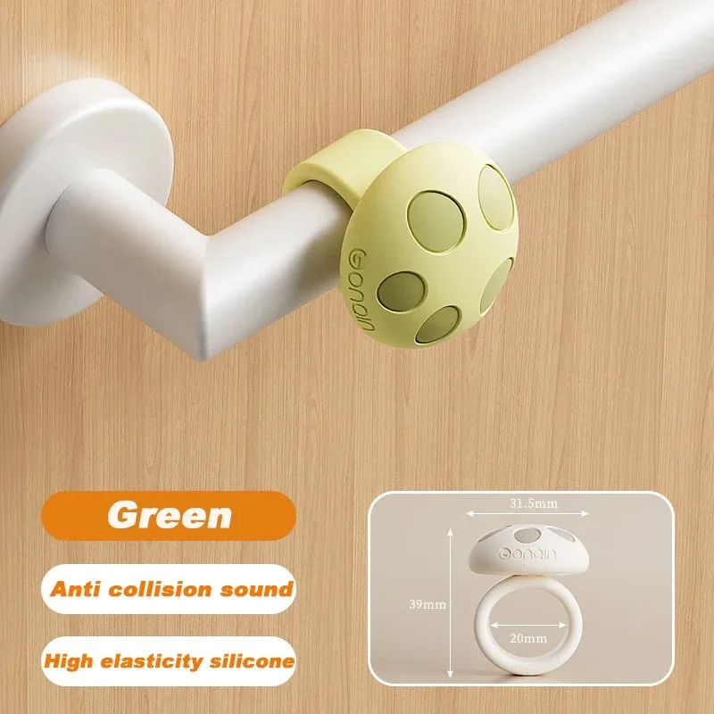 Door Knob Stopper Silicone Mute Door Handle Buffer Pad Non-Punch O-shaped Anti-Collision Protected Pad Wall Protector Plug