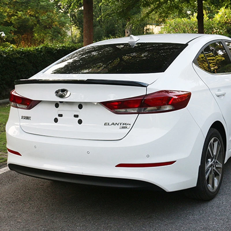 For Hyundai Elantra Spoiler High Quality ABS Material Car Rear Wing Primer Color Rear Spoiler For Hyundai Elantra Spoiler 2017