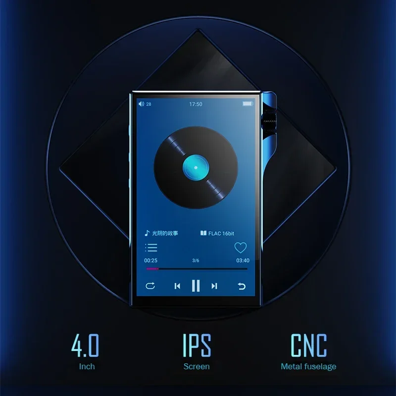 휴대용 무손실 하이파이 음악 플레이어, 고해상도 블루투스 미니 디지털 Mp3 음악 플레이어, Q8 DSD MP3, 4.0 인치