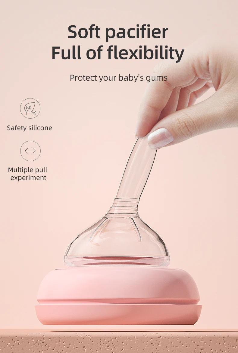 Oberni Baby Glass Bottle 120ml + 150ml Borosilicate Material Infant Milk Drinking Feeding bottle set