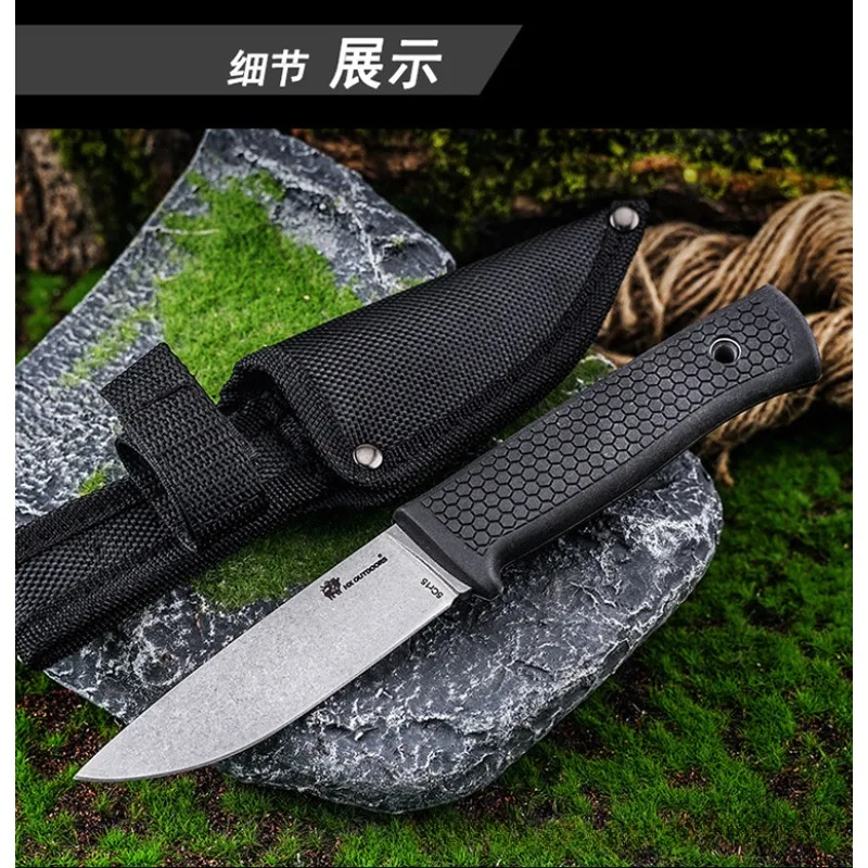 

Outdoor Crossing Straight Knife Survival Knife Outdoor Camping Knife High Sharpness and Hardness
