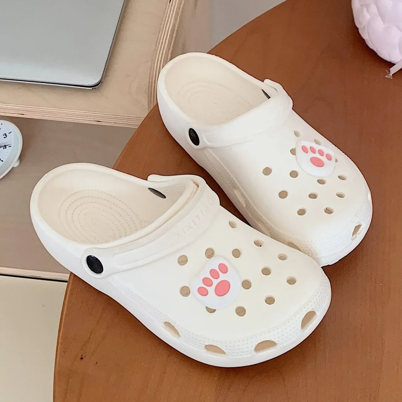 Casual Women  Cartoon Star Cat Colorblocking Slippers Sandals Mop Thick Bottom Increase Non-slip EVA Hollow Shoes Breathable 6