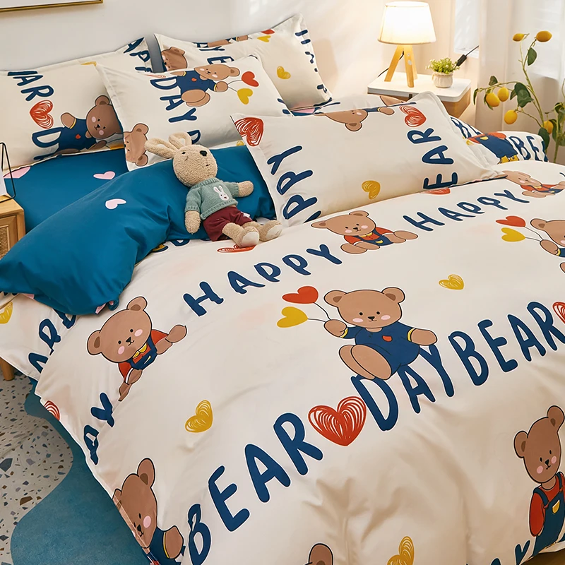 Juego de ropa de cama para 2 dormitorios, funda Nórdica, en la sábana  colcha, King, Nordic 135, Queen Size 135x190, 200x200, boda - AliExpress