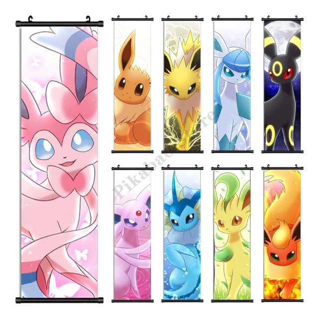 Pokemon Figures Poster, Poster Pokemon Eevee, Pokemon Eeveelutions