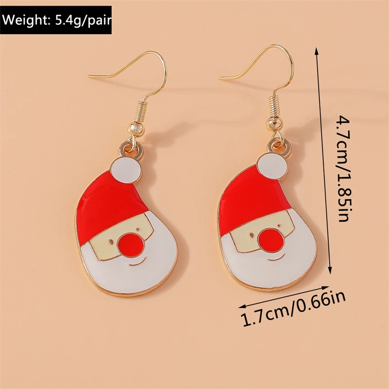 Mode Frohe Weihnachten Baum Hirsch Schneeflocke Santa Claus Tropfen Ohrringe für Frauen Mädchen Neujahr Party Festival Schmuck Geschenke – Detail 8