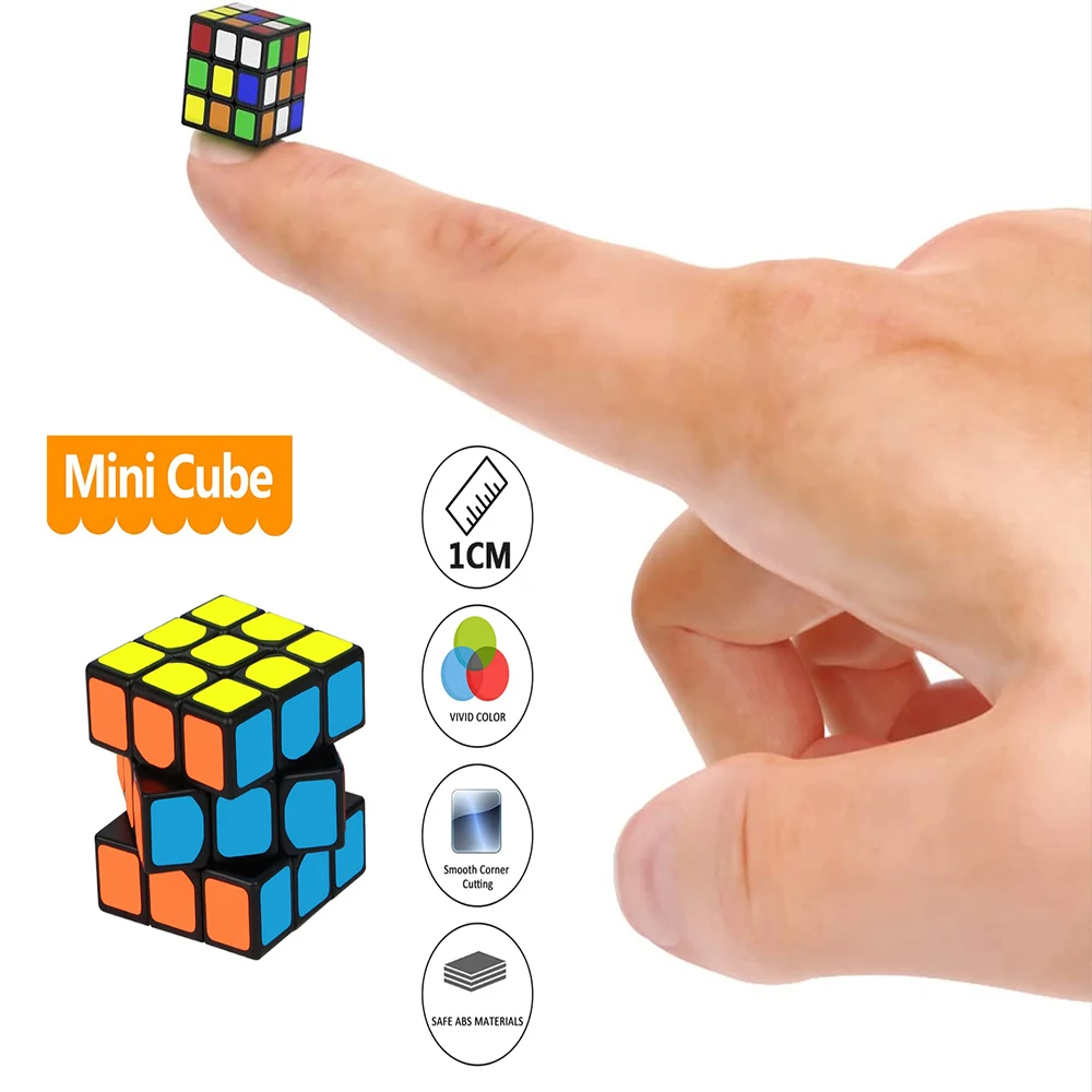 

Mini Cube 3x3 Cube Lab 1x1x1cm Smallest Smooth Magic Puzzle for Kids and Adults Speed Micro Fingertip Education Toys