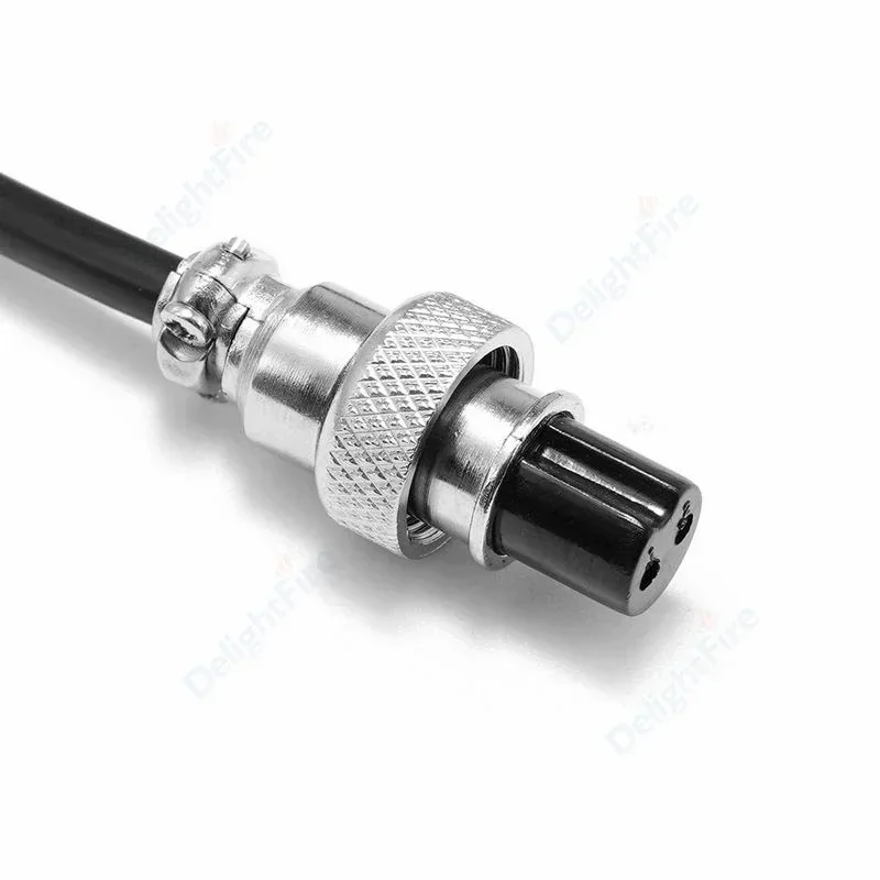 GX12-2 - 5.5 2.1mm DC 전원 케이블 18AWG 1.5M 전원 연장 코드 항공용 코드셋 패널 마운트 원형 금속 항공용
