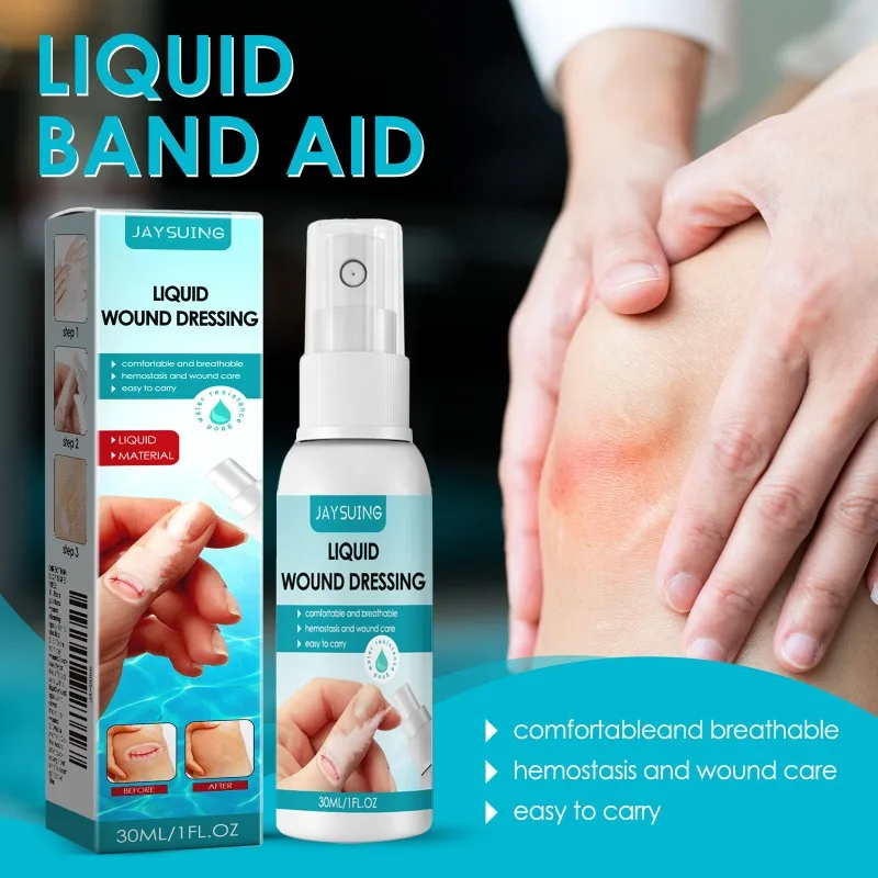 Liquid Wound Dressing Bandage Spray Waterproof Liquid Sprayer Wound Healing Gel Hemostatic Adhesive for All Skin Areas wound dressing spray