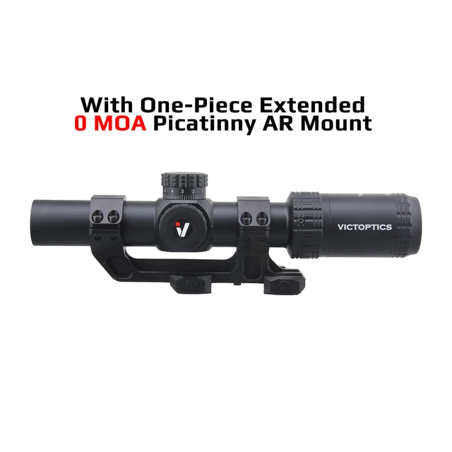 VictOptics S6 1-6x24i LPVO SFP Rifle Scope Fiber Reticle With