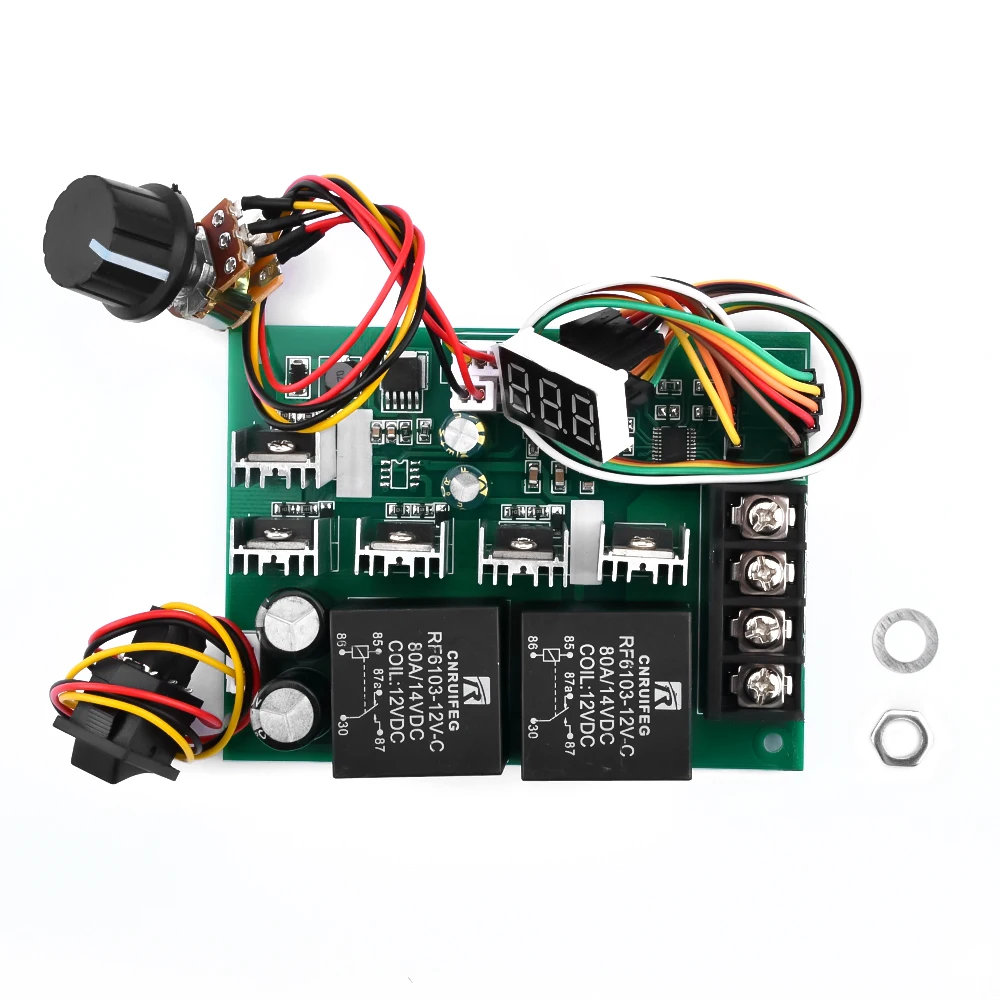 PWM DC Motor Speed Controller DC 10-55V Digital LED Display 0-Adjustable Drive Module Input MAX 60A 12V 24V 36V 48V