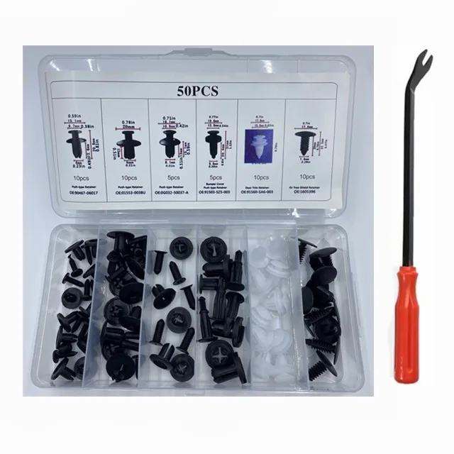 Lucywey 100 Pièces Kit Plastique Voiture Clip Garniture Porte Fixation