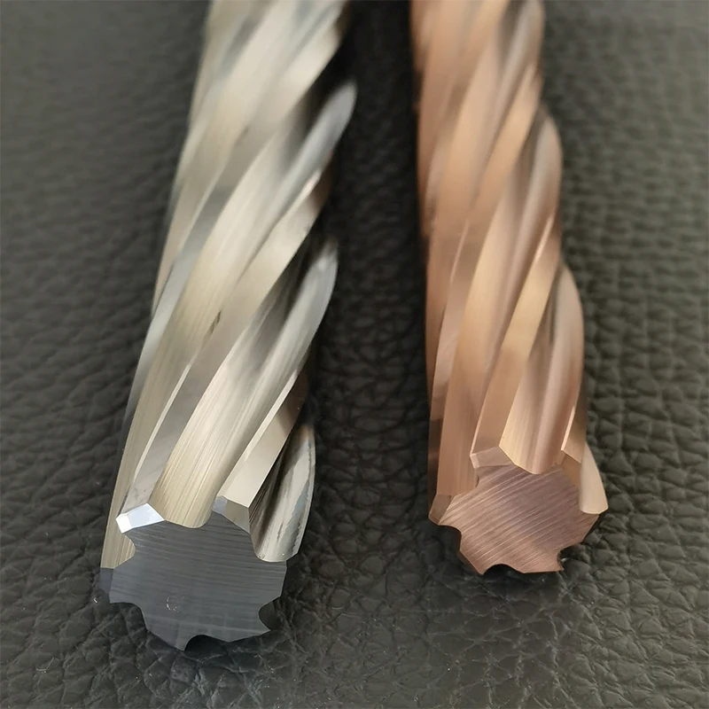 YZH 200mm Carbide Machine Reamer Extended HRC60 Coated Spiral Groove Tolerance H7 Harened Steel Metal Cutter CNC Turning Hole 2