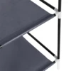 69" Portable Clothes Closet Non-Woven Fabric Wardrobe Double Rod Storage Organizer Gray 6