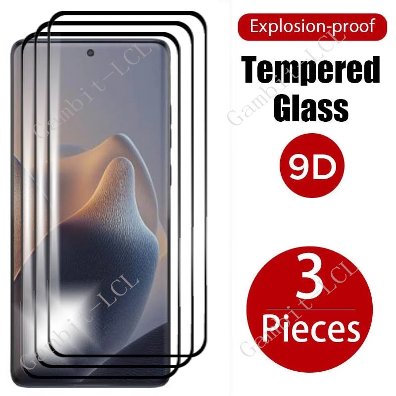 3 pièces 9H 3D verre trempé incurvé pour Motorola Edge 60 Fusion sur Edge60Fusion 60Fusion Edge60 Pro Film de protection d'écran