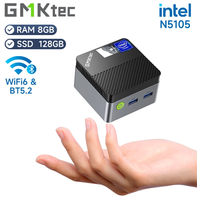 Мини-ПК GMKtec KB5 Intel Celeron N5105 Windows 11 Pro 4K Mini PC DDR4 8 ГБ ОЗУ 128 ГБ ПЗУ WiFi5 BT4.2 Настольный компьютер Рабочий 1