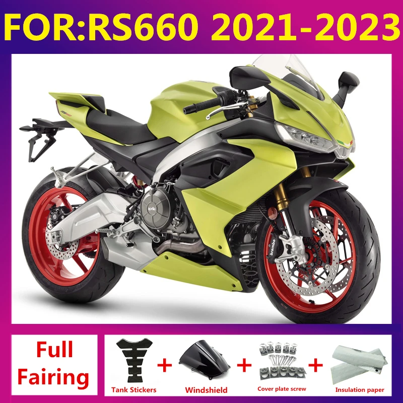

Fairings Motorcycle Injection Panel Bodywork Frame Protector Kits For Aprilia RS 660 2020-2023 Fairing Accessories set yellow
