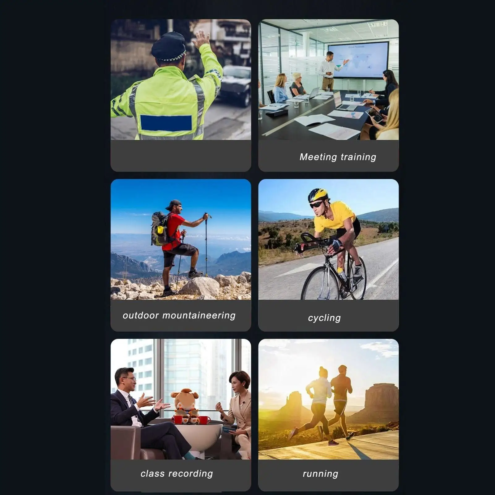 Mini 1080P Back Clip Camera Type C-180&deg; Rotating, One Key Night Video Recorder for Meetings