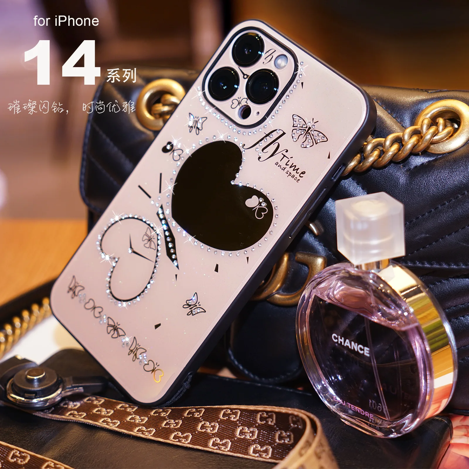 

Блестящие чехлы из искусственной кожи со стразами и кристаллами для Iphone 14 13 12 11 Pro Xs Max, чехол для Iphone12 Mini Iphone14 Plus, чехол