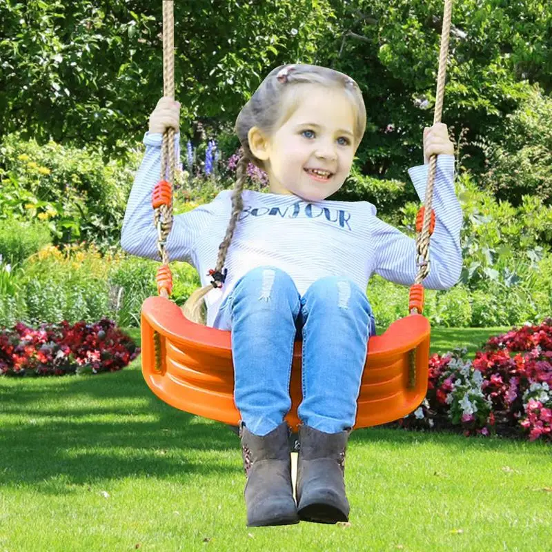 Children Boy Girl Outdoor Garden Tree Swing Rope Seat For Kids Color EVA Soft Board Swing Kindergarten Playground Swing 4
