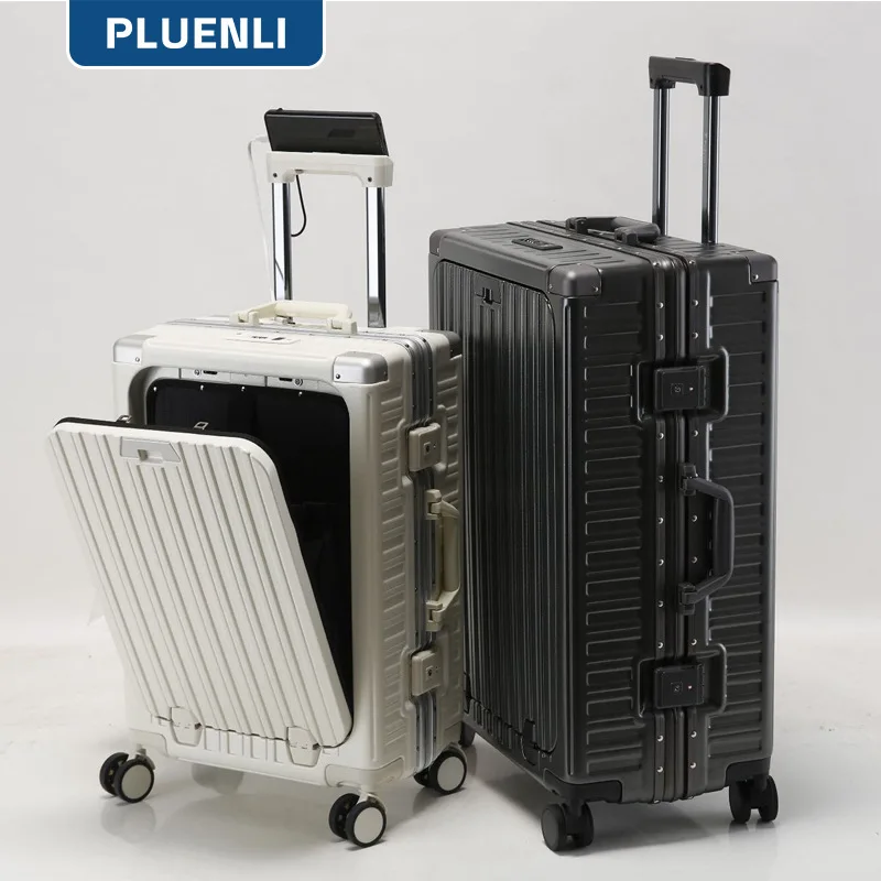 

PLUENLI Luggage Trolley Case Password Suitcase Anti-Fall New Dry Suitcase Universal Wheel Aluminum Frame Alloy Boarding Bag