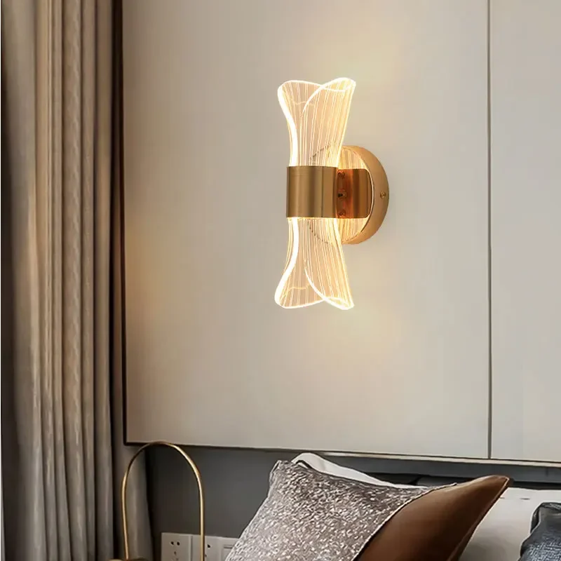 

Акриловая искусственная настенная лампа, креативные прикроватные светильники в скандинавском стиле, домашние бра для лофта, кровати, декоративное зеркальное освещение, осветительные приборы для ванной комнаты