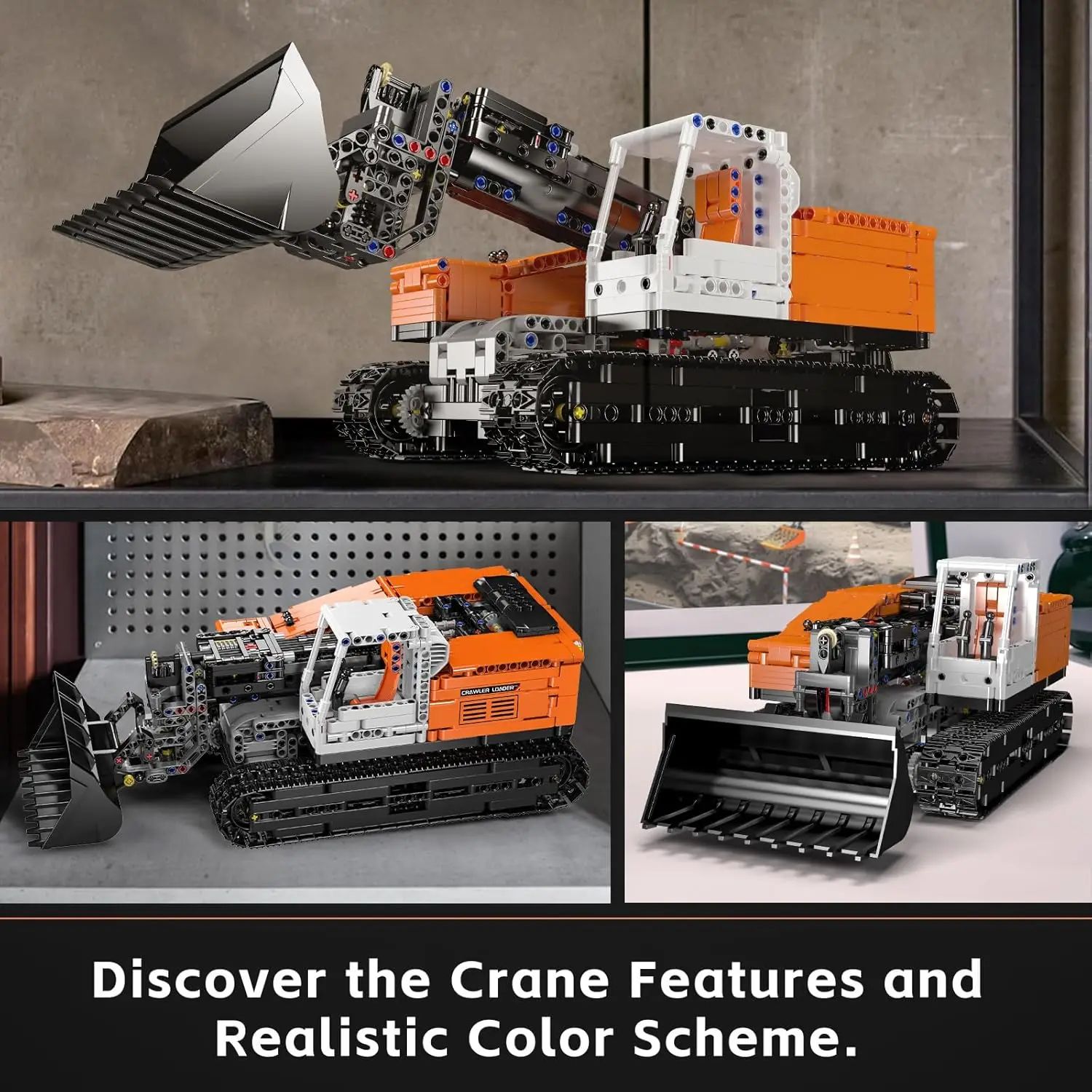 MOULD KING 17054 Remote Controlled Crawler Loader Technical