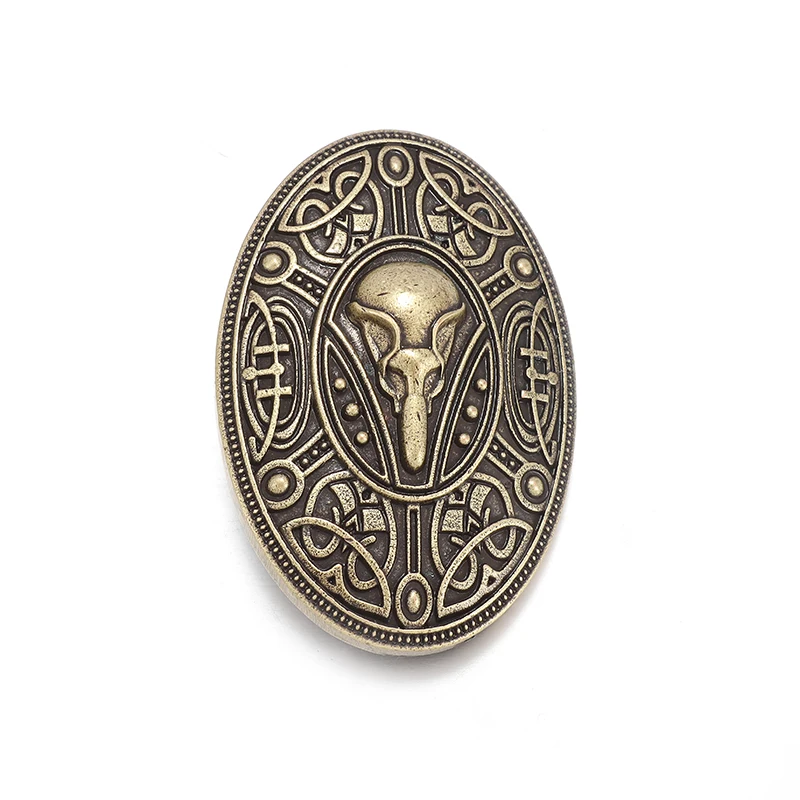 Retro Viking Crow Skull Shield Spilla Per Uomo E Donna Punk Trend Mitologia Nordica Odino Amuleto Gioielli Regalo